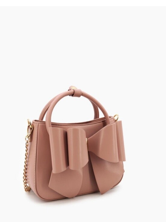 like dreams Handbags - Women's Madeline Bow Vegan Crossbody in Mauve by Like Dreams